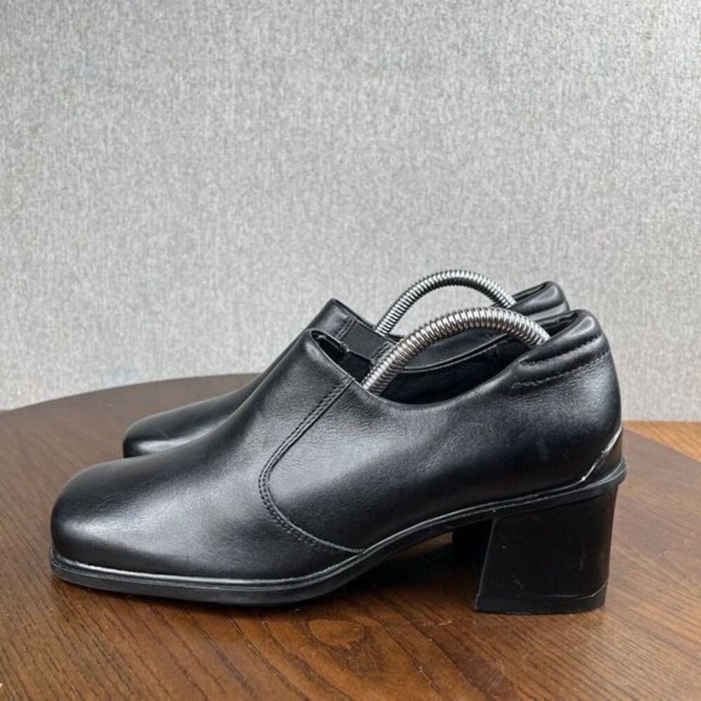 Ecco Ankle Boot‎ Shoes Women's 5 Black Leather Comfort Block Heel Booties Shoes